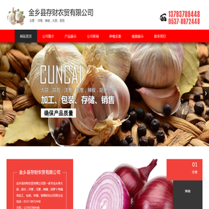 金乡县存财农贸有限公司,大蒜,蒜台,洋葱,毛葱,辣椒,胡萝卜